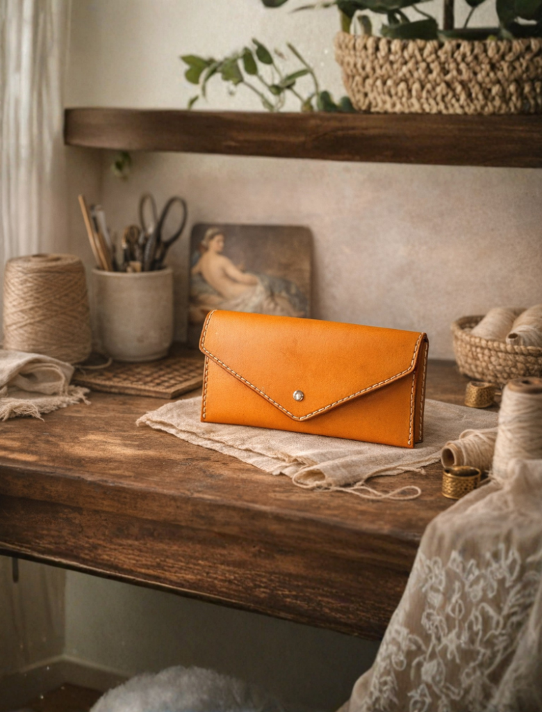 handmade leather clutch 3
